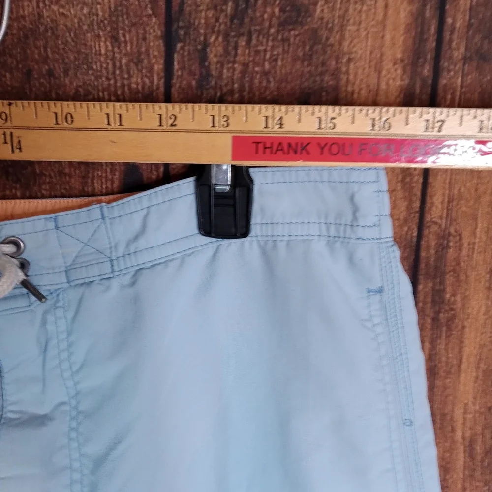 Polo Ralph Lauren Mens Swim Trunks Light Blue Cargo Pocket Board Shorts Large